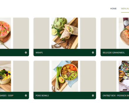 Makkelijk website, duidelijke website, snelle website voor de horeca met duidelijke menukaart