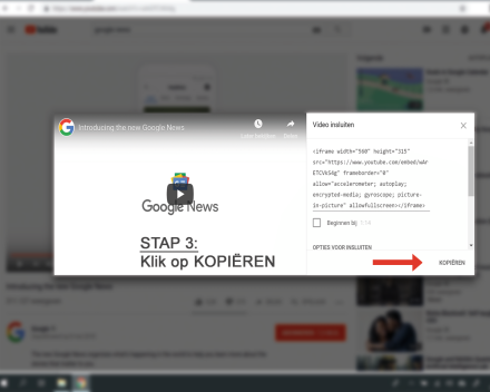 Makkelijk, duidelijk en snel een video plaatsen op uw website_Stap 3